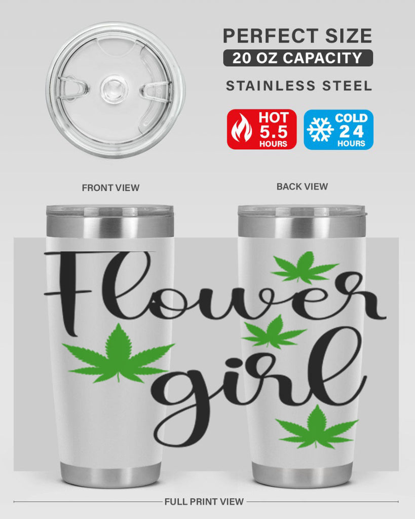 flower girl cannabis 84#- marijuana- Tumbler