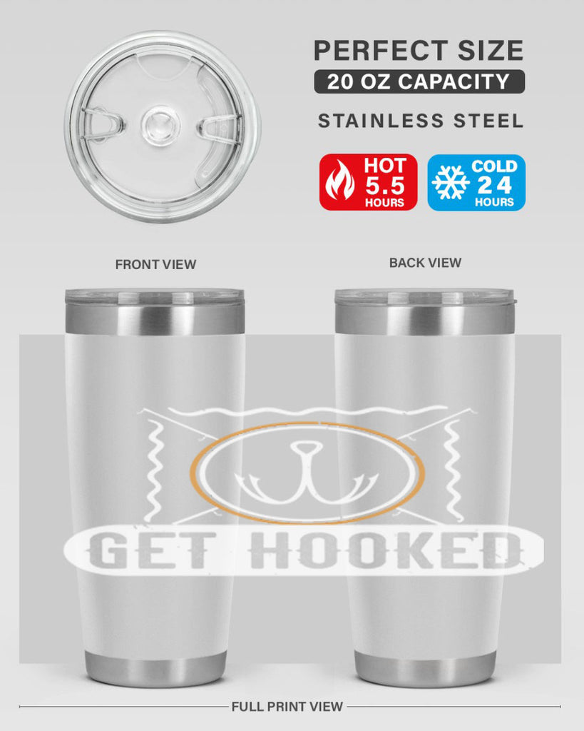 get hooked 264#- fishing- Tumbler