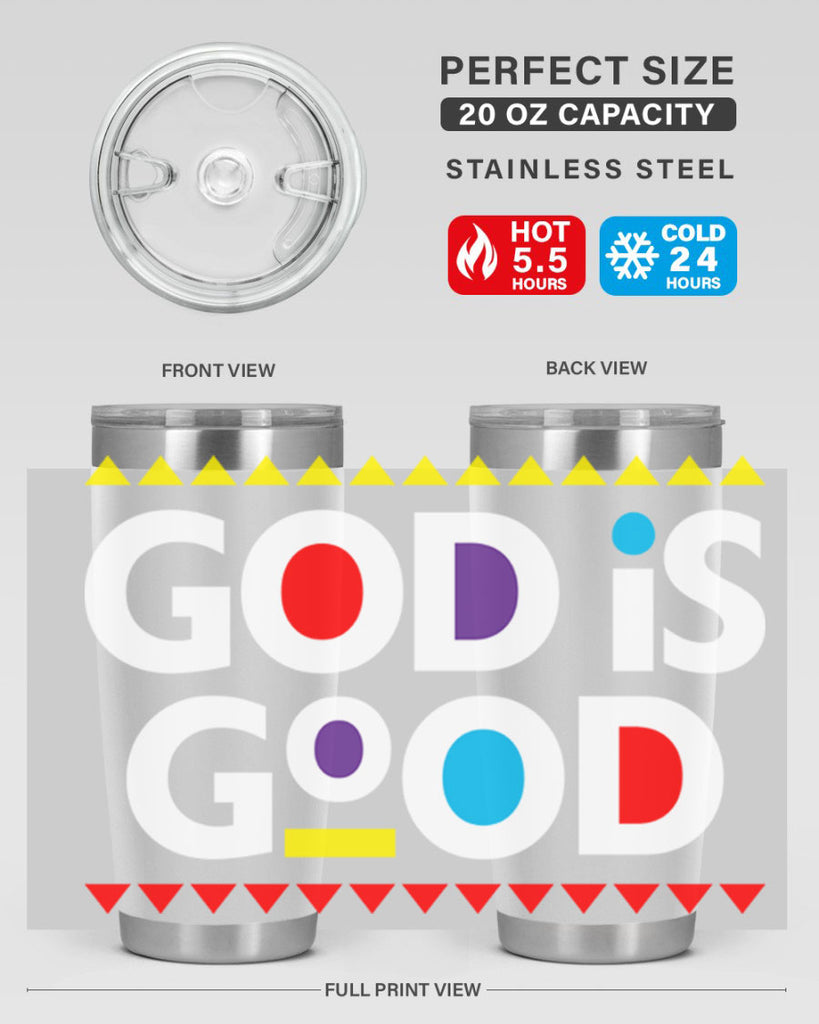 god is good 143#- black words phrases- Cotton Tank