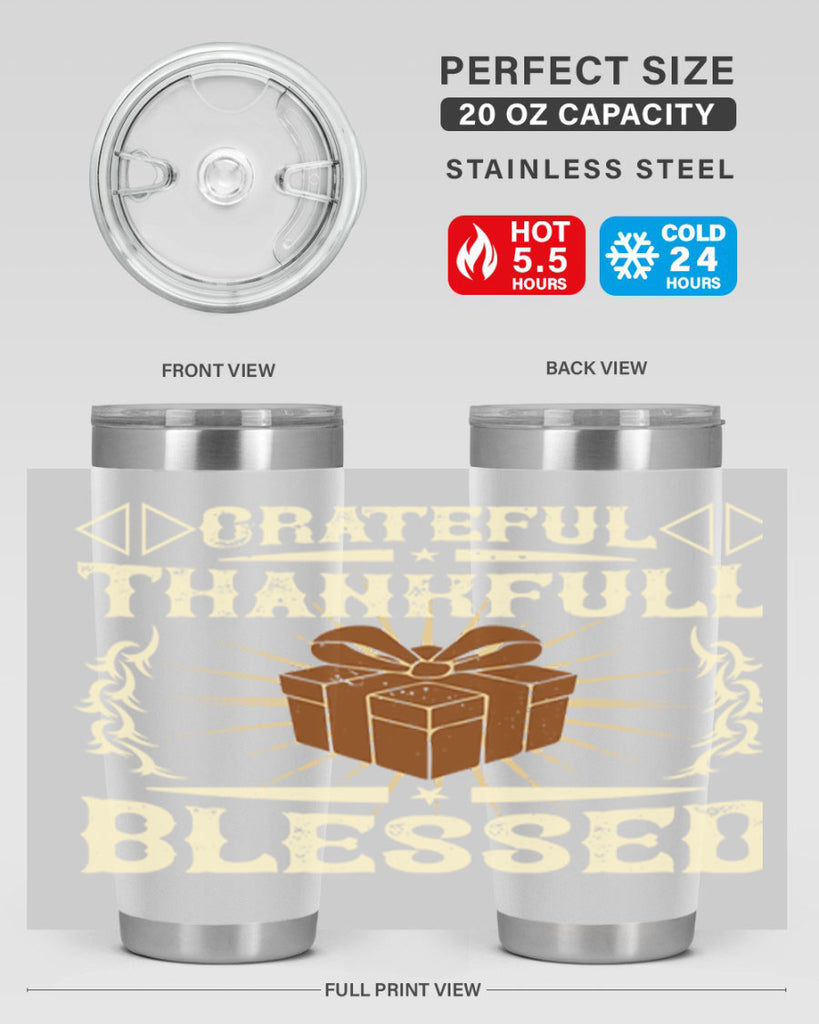 grateful thankfull blessed 40#- thanksgiving- Tumbler