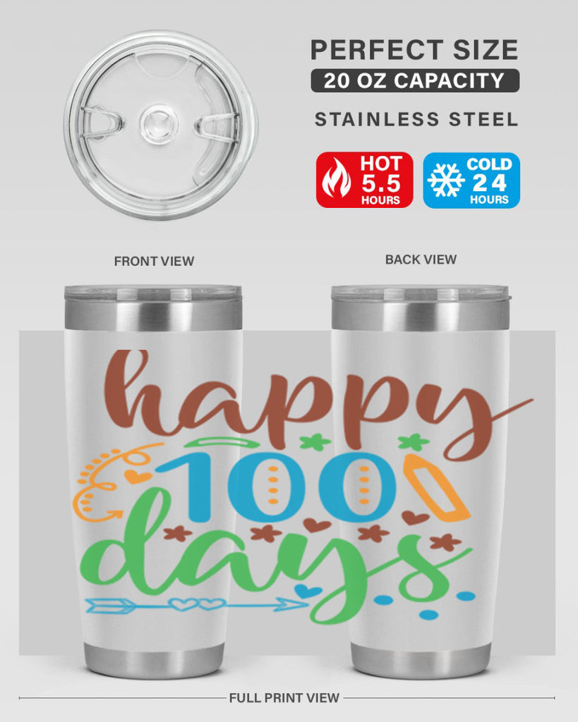 happy 100 days 10#- 100 days of school- Tumbler