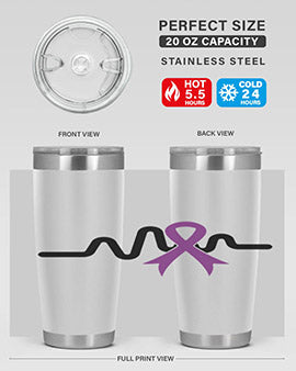 heartbeat with alzheimers cancer 155#- alzheimers- Tumbler