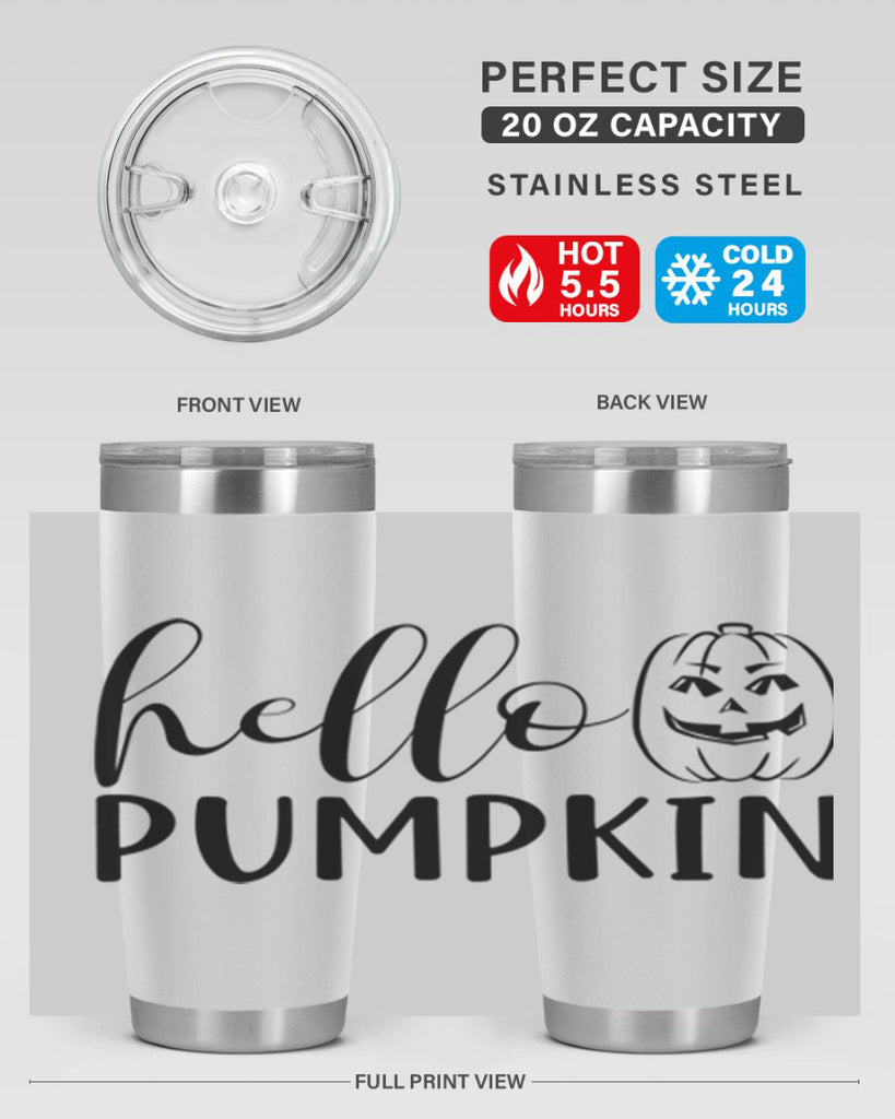 hello pumpkin 287#- fall- Tumbler
