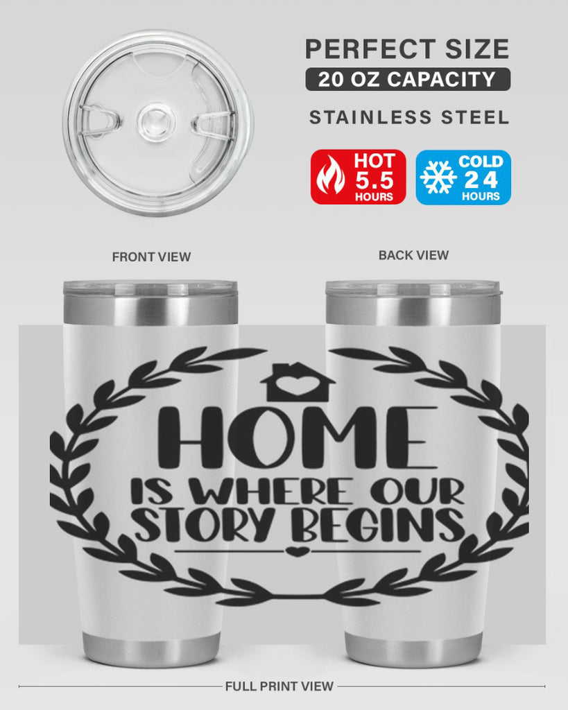 home is where our story begins 12#- home- Tumbler