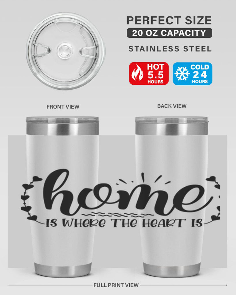 home is where the heart is 38#- home- Tumbler