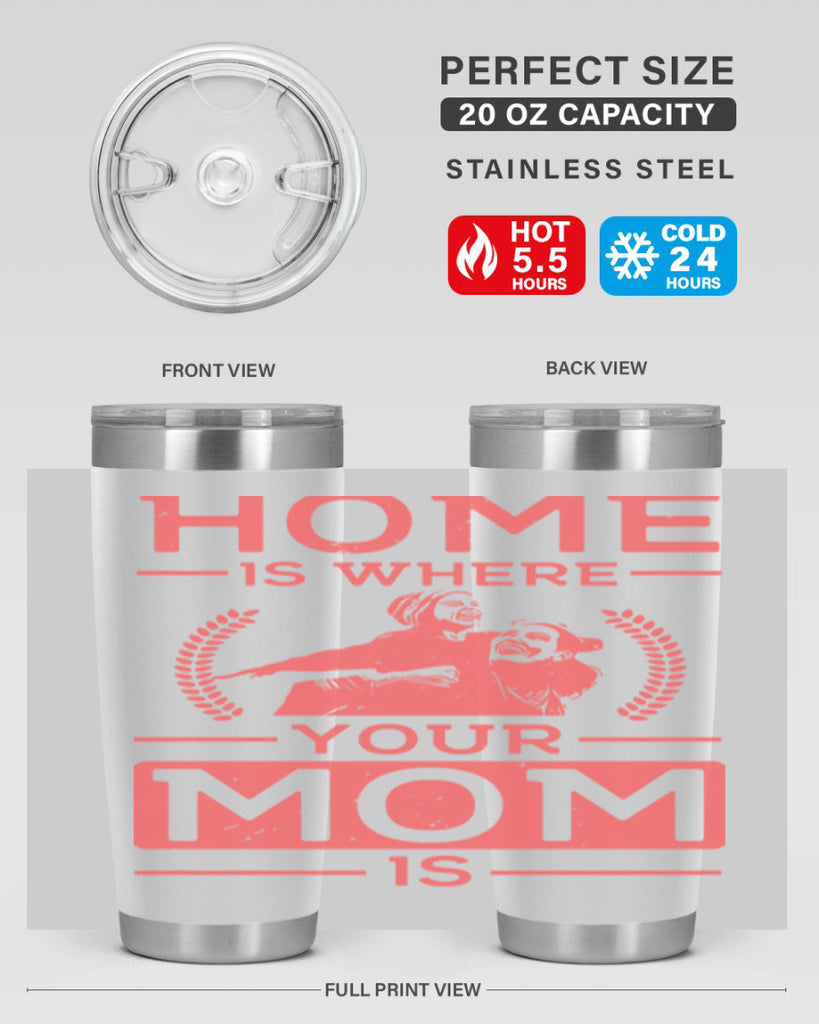 home is where your mom is 74#- mothers day- Tumbler