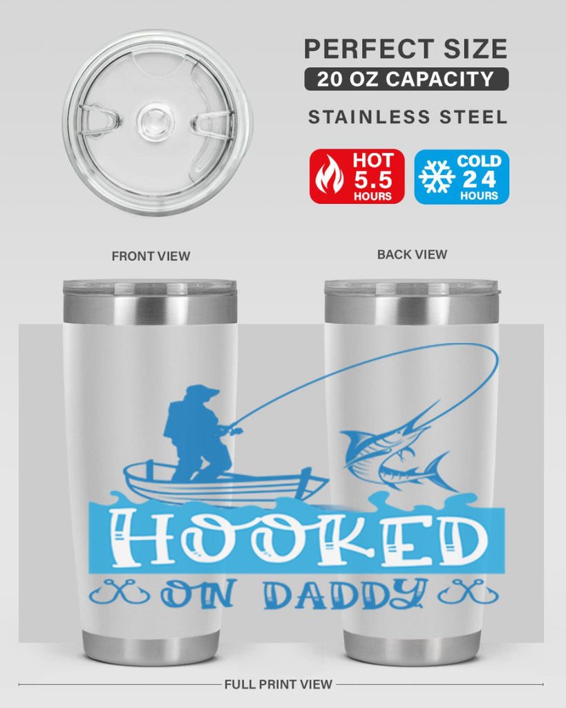 hooked on daddy 218#- fishing- Tumbler