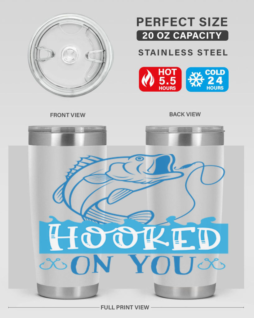 hooked on you 214#- fishing- Tumbler