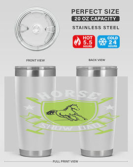 horse show dad Style 48#- horse- Tumbler