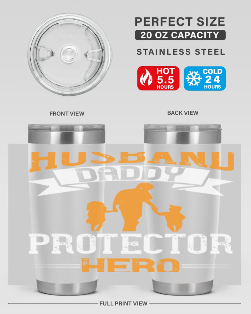 husband daddy protector hero 252#- fathers day- Tumbler