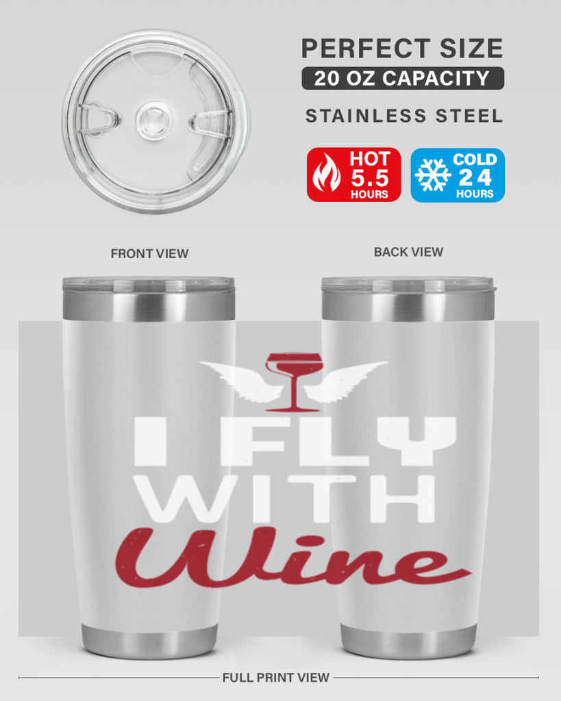 i fly with wine 212#- wine- Tumbler