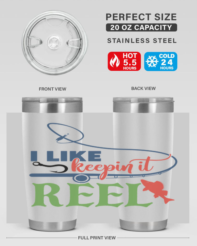 i like keepin it reel 213#- fishing- Tumbler