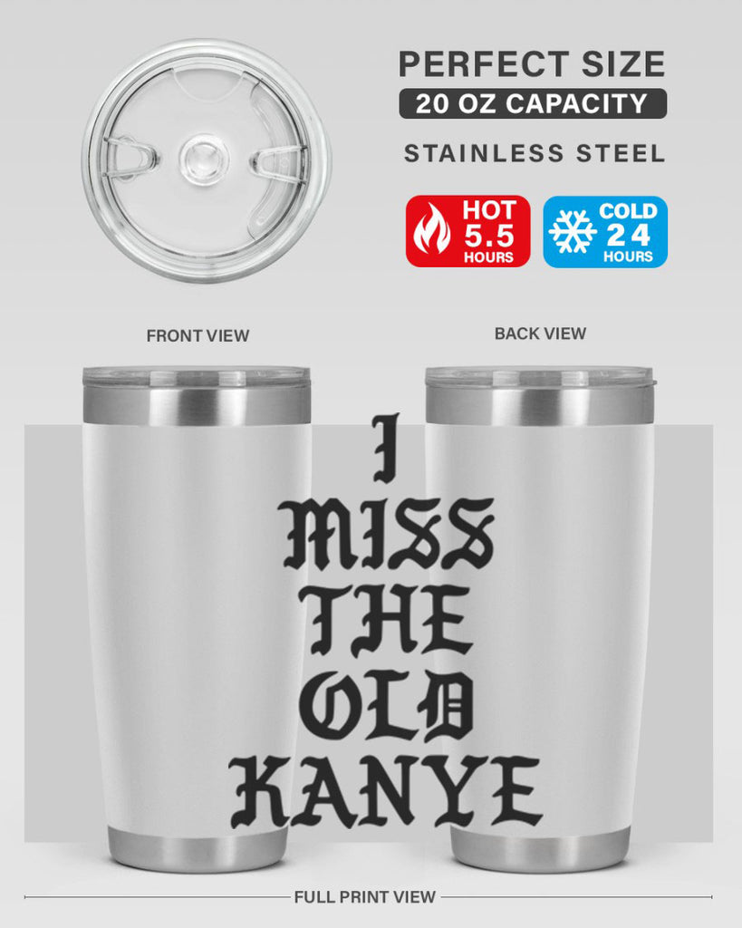 i miss the old kanye pablo 114#- black words phrases- Cotton Tank