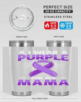 i wear purple for mama 173#- alzheimers- Tumbler