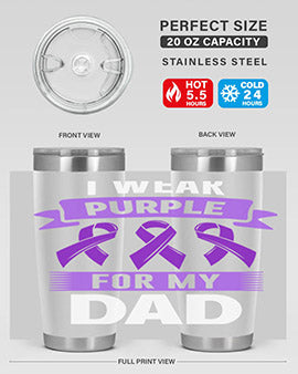 i wear purple for my 187#- alzheimers- Tumbler