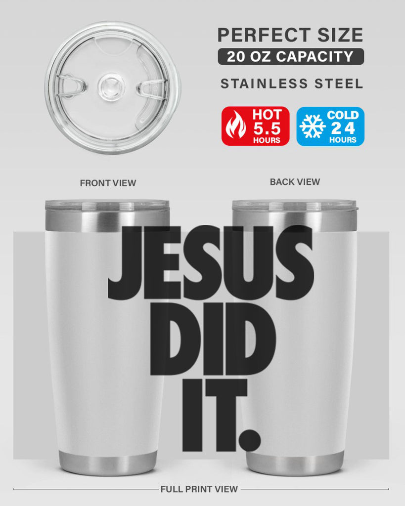 jesus did it 102#- black words phrases- Cotton Tank