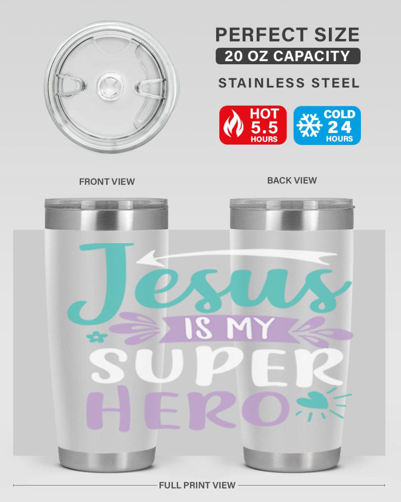 jesus is my superhero 71#- easter- Tumbler