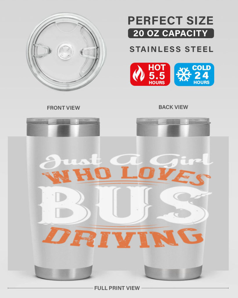 just a girl who loves bus driving Style 23#- bus driver- tumbler