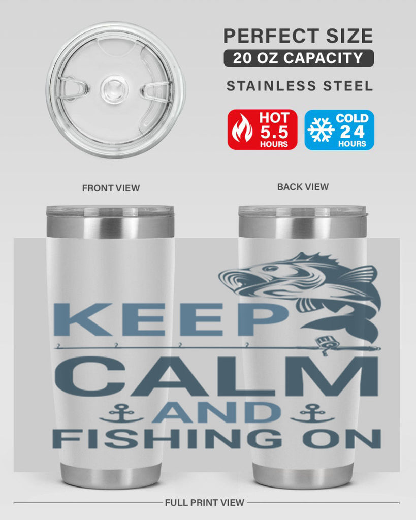 keep calm 65#- fishing- Tumbler