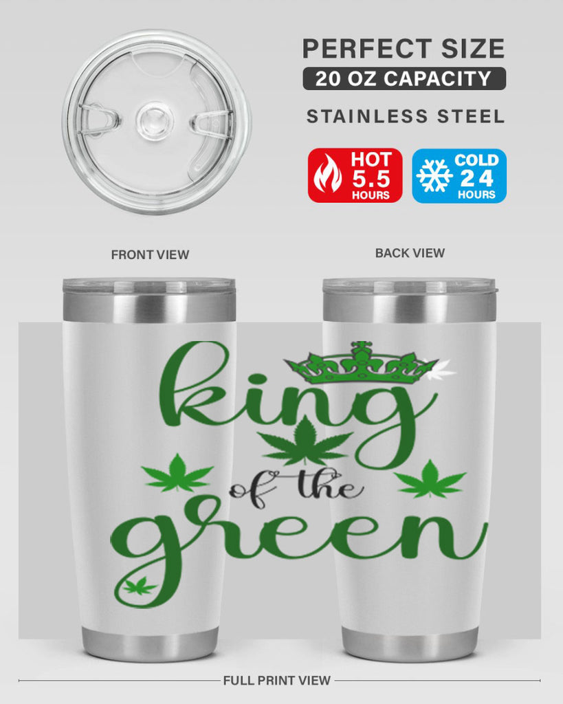 king of the green 177#- marijuana- Tumbler