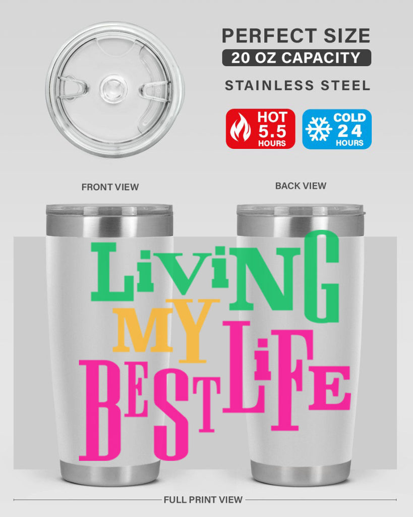 living my best life 96#- black words phrases- Cotton Tank