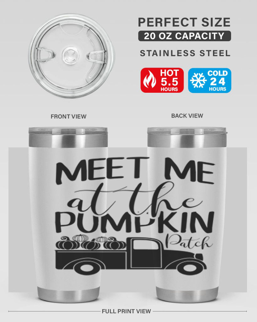 meet me at the pumpkin patch 424#- fall- Tumbler