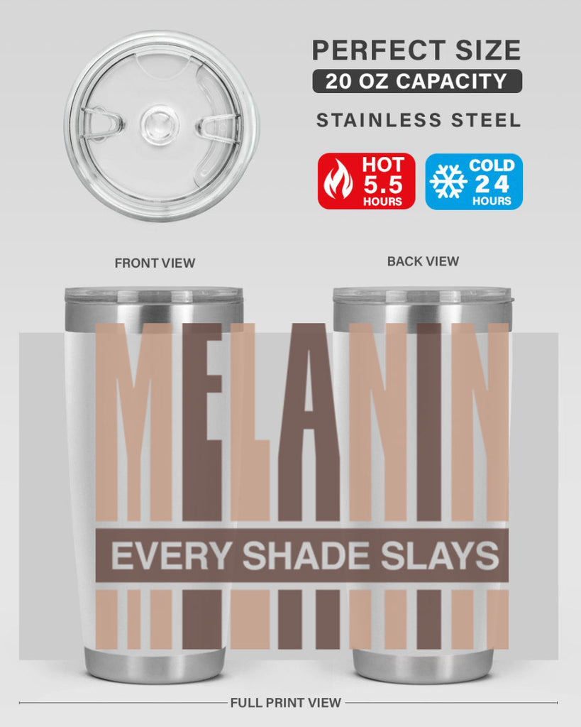 melanin every shade slays 90#- black words phrases- Cotton Tank