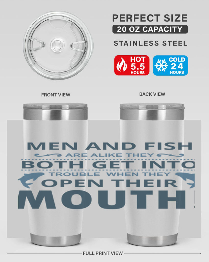 men fish 52#- fishing- Tumbler