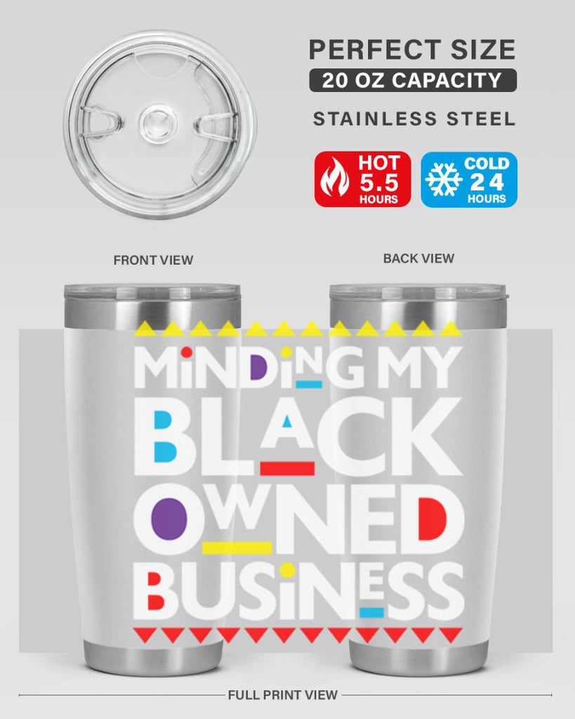 minding my black ownedbusiness 68#- black words phrases- Cotton Tank