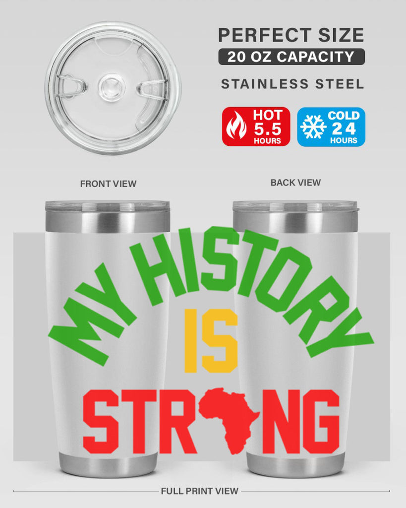 my  history is strong 66#- black words phrases- Cotton Tank