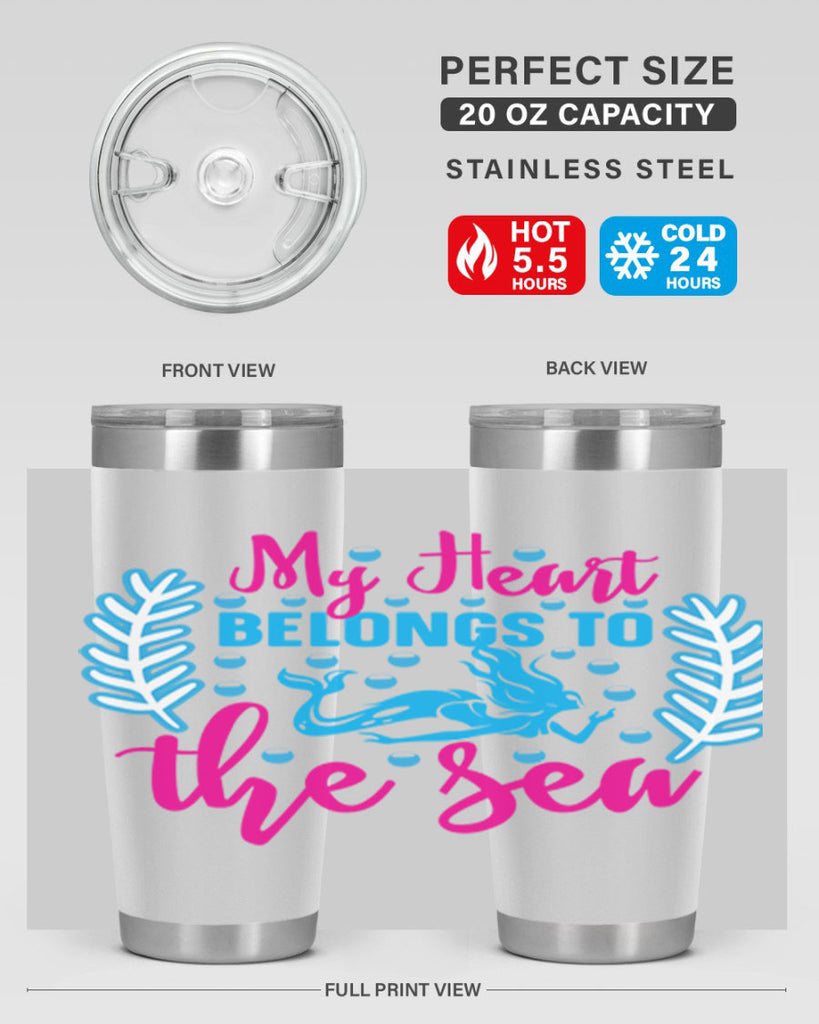 my heart belongs to the sea 516#- mermaid- Tumbler