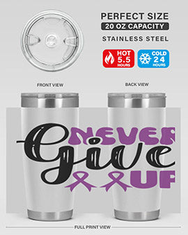 never give up 198#- alzheimers- Tumbler