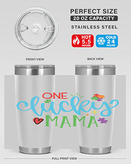 one lucky mama Style 33#- autism- Tumbler