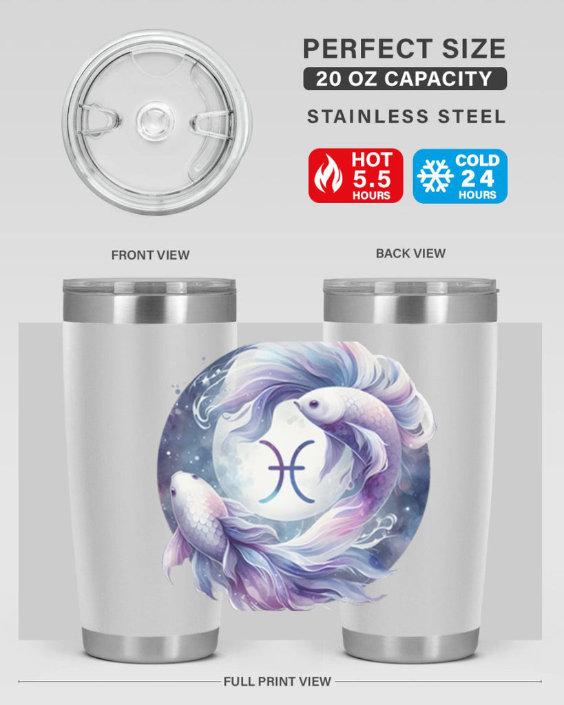 pisces 347#- zodiac- Tumbler