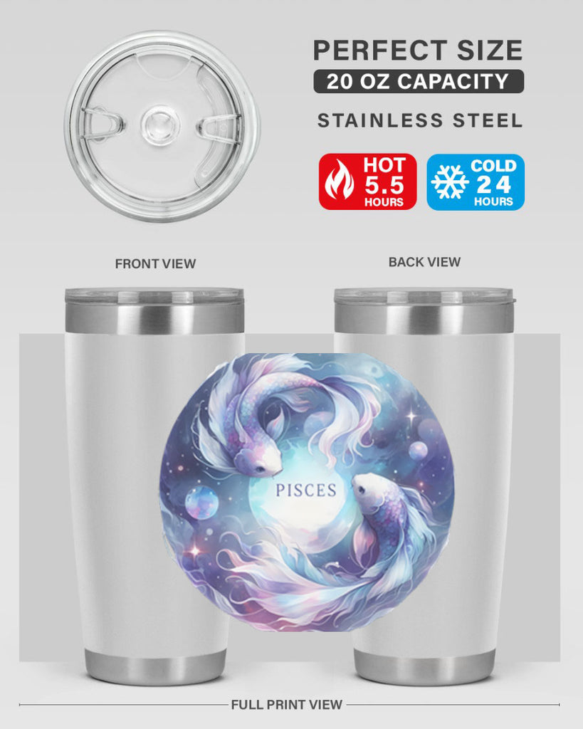 pisces 348#- zodiac- Tumbler