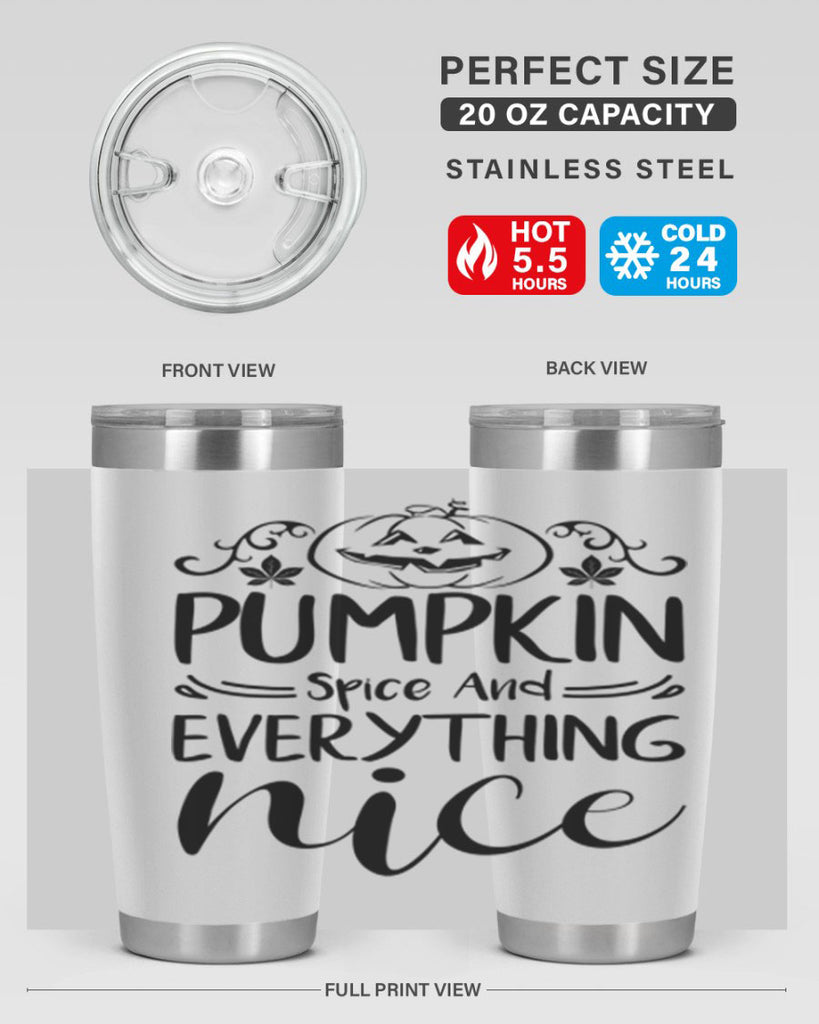 pumpkin spice and everything nice 542#- fall- Tumbler