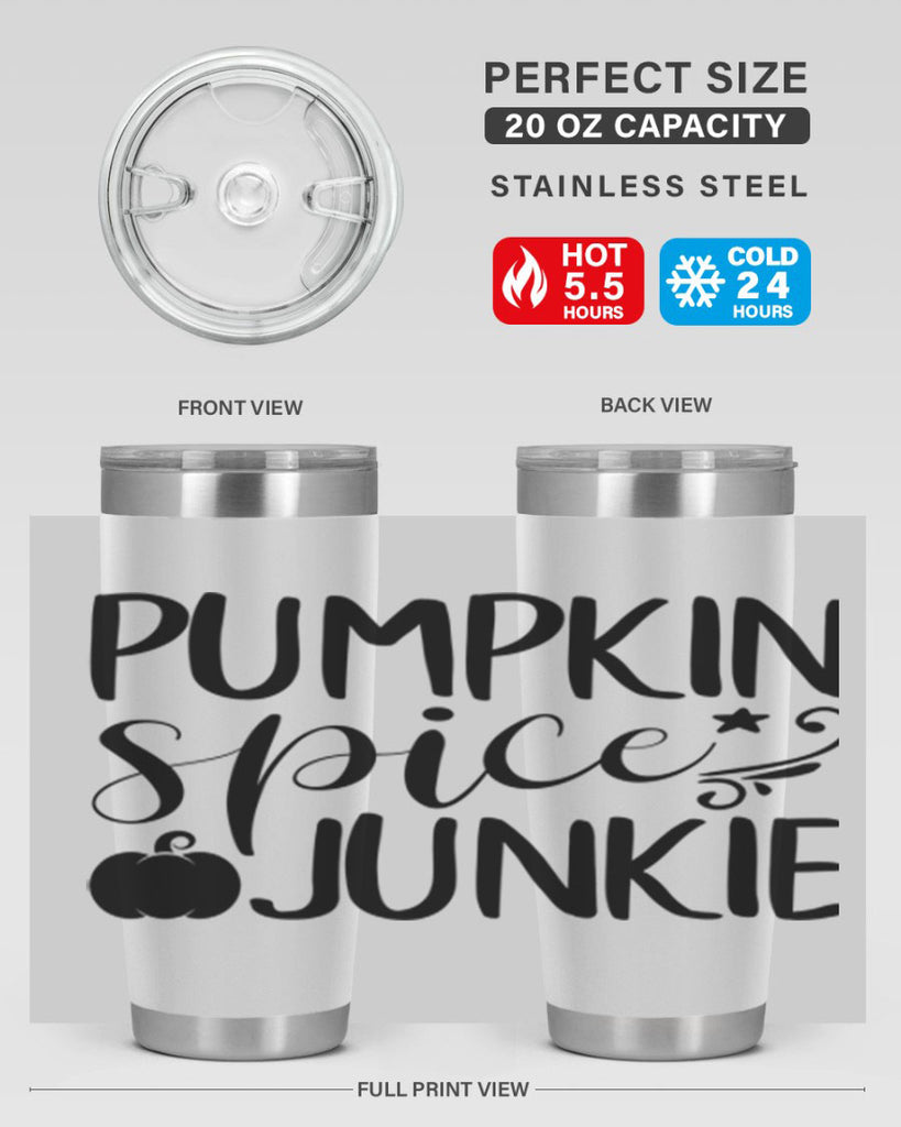 pumpkin spice junkie 548#- fall- Tumbler
