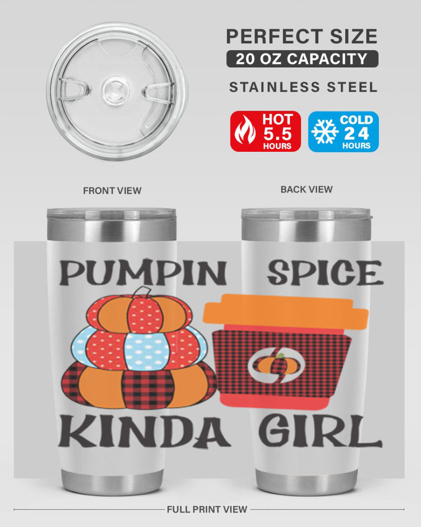 pumpkin spice kinda girl 551#- fall- Tumbler