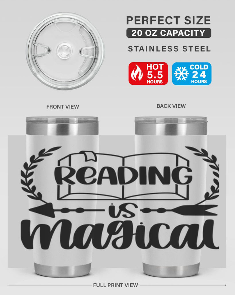 reading is magical 30#- reading- Tumbler