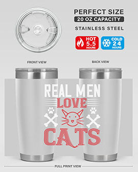 real man love cats Style 113#- cat- Tumbler