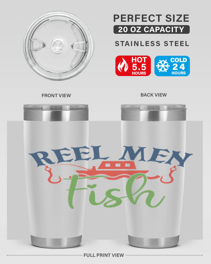 reel men fish 196#- fishing- Tumbler