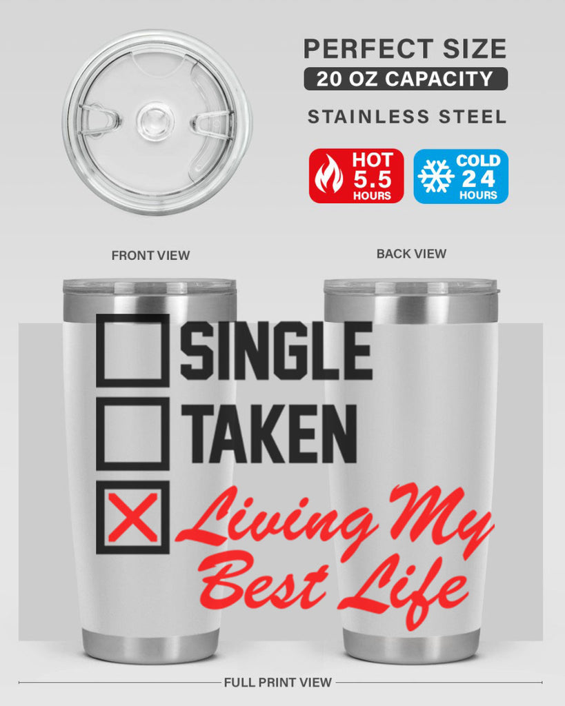 single taken living my best life 34#- black words phrases- Cotton Tank