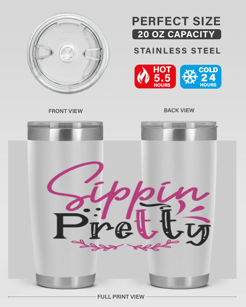 sippin pretty 161#- wine- Tumbler