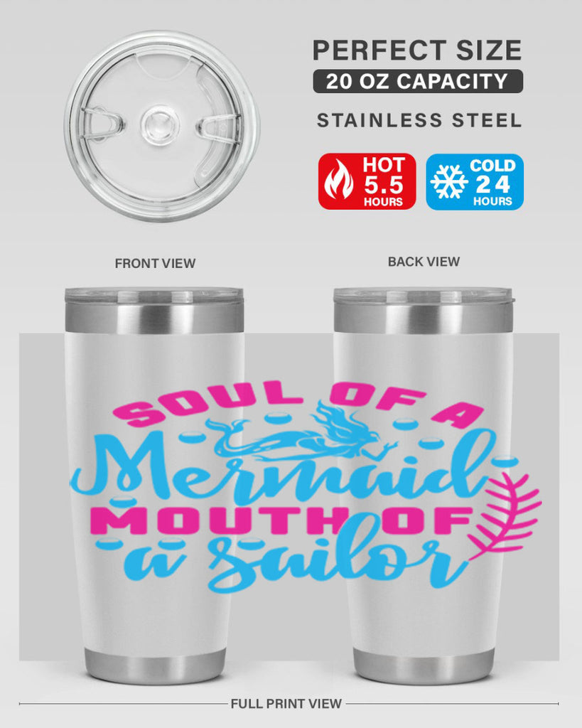 soul of a mermaid mouth of a sailor 618#- mermaid- Tumbler