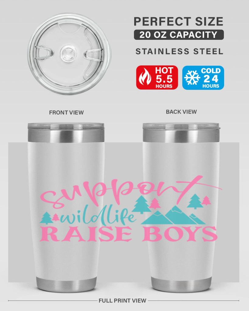 support wildlife raise boys 300#- mom- Tumbler