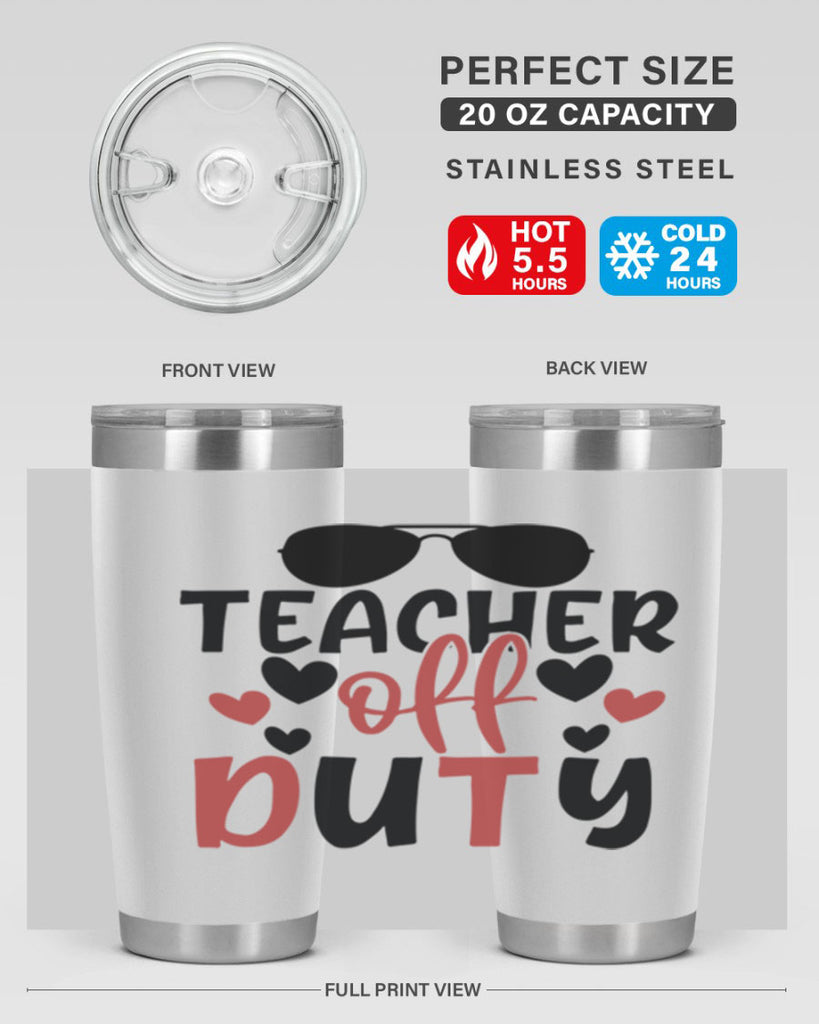 teacher off duty Style 141#- teacher- tumbler