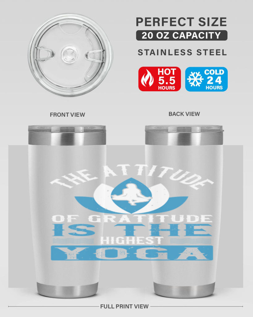 the attitude of gratitude is the highest yoga 66#- yoga- Tumbler