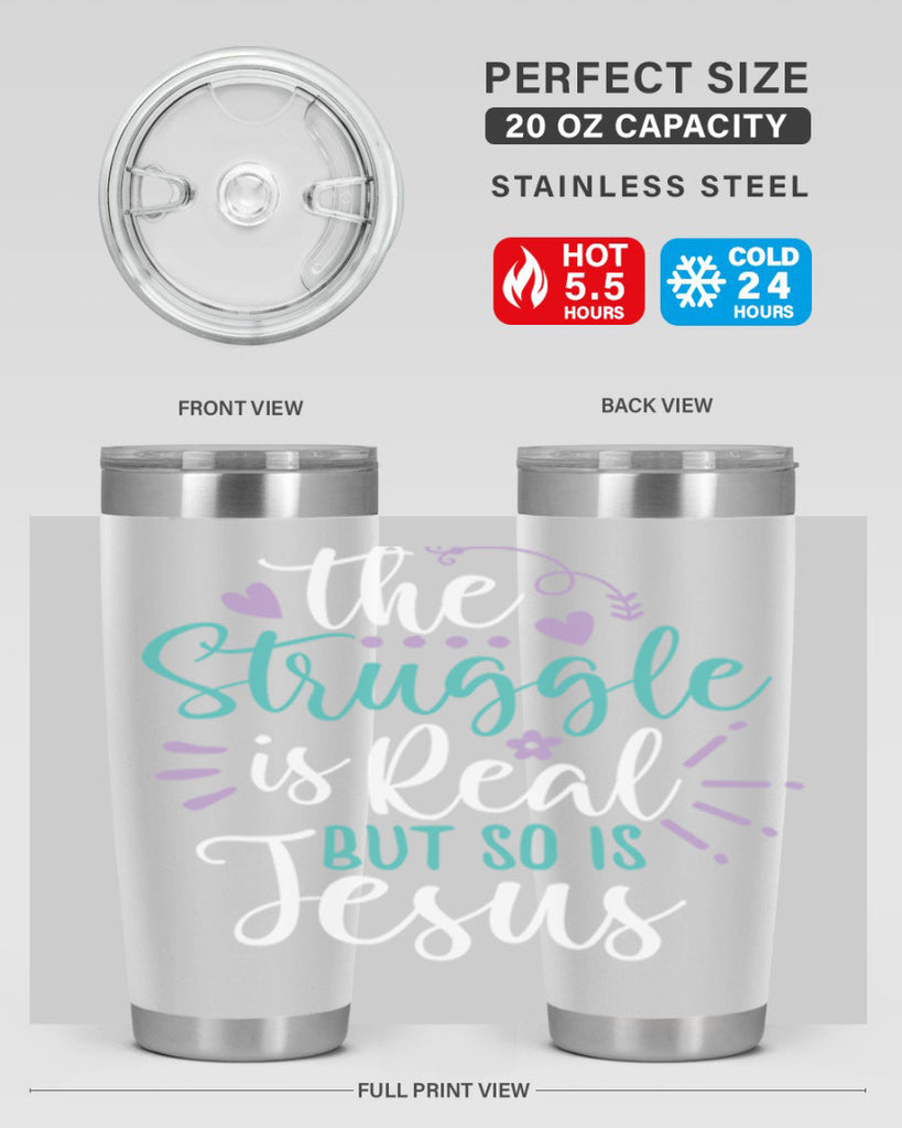 the struggle is real but so is jesuss 4#- easter- Tumbler