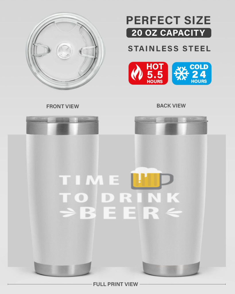 time to drink 7#- beer- Tumbler