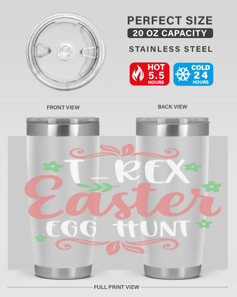 trex easter egg hunt 6#- easter- Tumbler